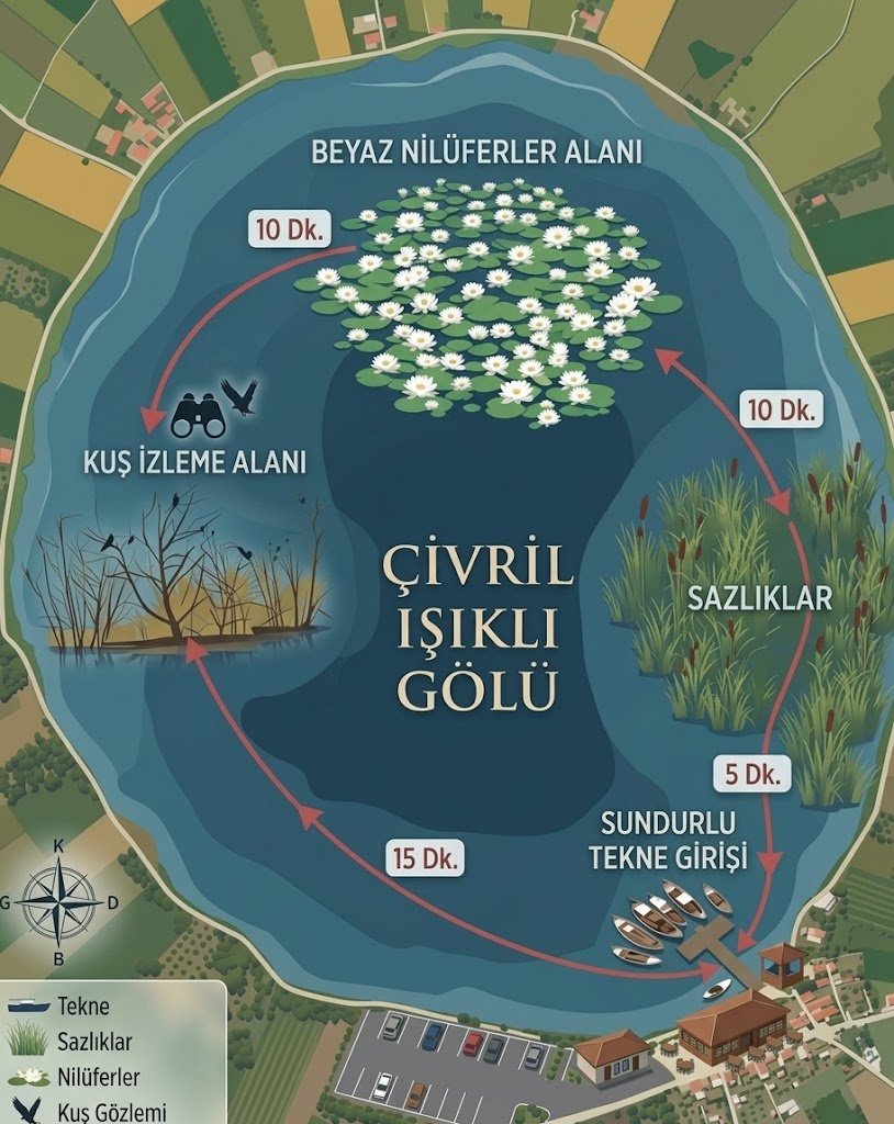 Sundurlu Tekne Turu Rota Haritası